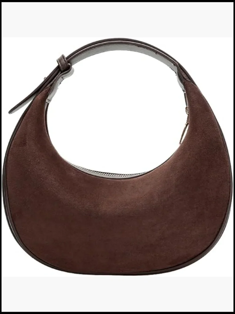 Faux Suede Hobo Crossbody Bag Chunky Chain Shoulder Purse Y2K Vintage Satchel